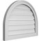 Ekena Millwork Round Top Surface Mount PVC Gable Vent: Functional, w/ 2"W x 1-1/2"P Brickmould Frame, 26"W x 20"H GVPRT26X2002SF - alternate 3
